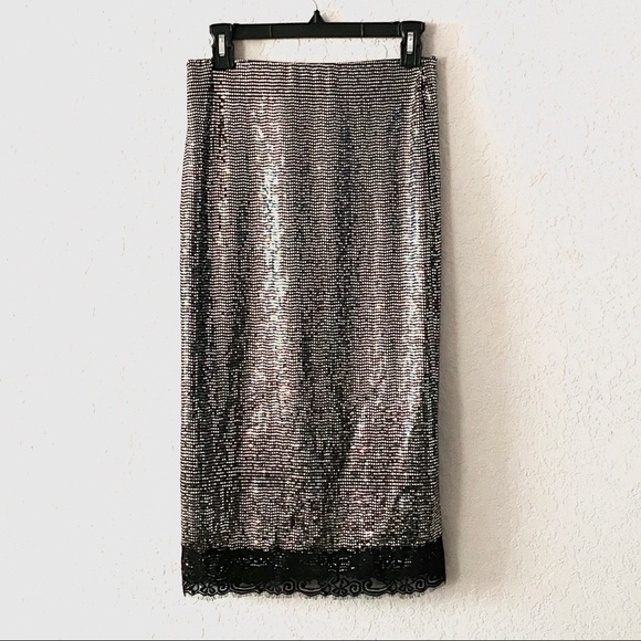 🖤Zara Sequin Stretchy Pencil Skit - Picture 5 of 13